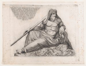 ローマの素晴らしさの鏡：海の神、1560年、1560年。 作： Nicolas Beatrizet