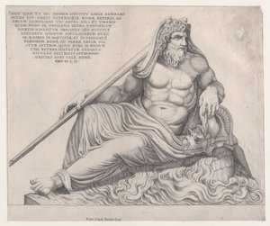 ローマの素晴らしさの鏡：海の神、1560年、1560年。 作： Nicolas Beatrizet