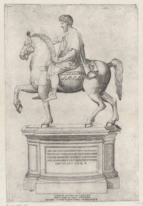 国会議事堂にあるマルクス・アウレリウスの騎馬像、1548., 1548. 作： Nicolas Beatrizet