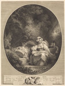 グッド・マザー 作： Nicolas Delaunay after Jean Honoré Fragonard
