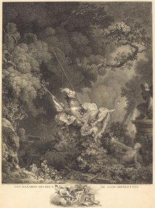 エスカルポレットのハッピーハザード 作： Nicolas Delaunay after Jean Honoré Fragonard