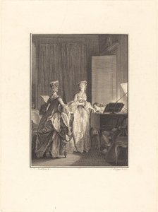 心に感じたキスをこの手に 作： Nicolas Delaunay after Jean Michel Moreau