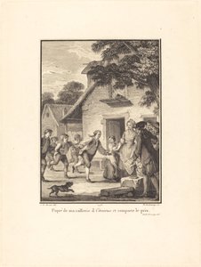 私の嘲笑に刺され、彼は努力して賞を獲得した 作： Nicolas Delaunay after Jean Michel Moreau