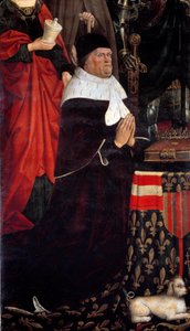 アンジュー王ルネ（1409-1480）の肖像（ナポリのルネ1世、シチリアのルネとも呼ばれる）。ニコラ・フロマン（1461-1483）による絵画 1475年 エクス・アン・プロヴァンスのグラネ美術館