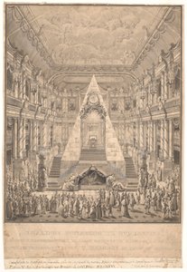 フレデリック 5 世のカタファルクがあるクリスチャンスボー城のチャペル 作： Nicolas Henri Jardin