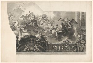 神々が集う天井画（プレート2） Ceiling du Milieu de la Grande Gallerie du Palais Royal (オブジェクトのタイトル) 作： Nicolas Henri Tardieu