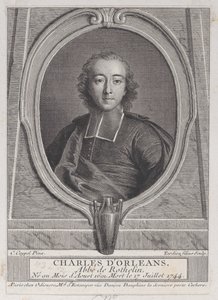 シャルル ドルレアンの肖像、ロテラン修道院長、1744-49 年、1744-49 年。 作： Nicolas Henri Tardieu