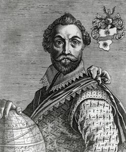 フランシス・ドレイクの肖像 (1540-1596) 作： Nicolas II de Larmessin