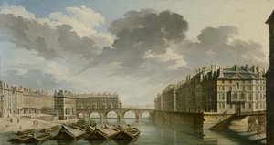 ケ デ オルム、マリー橋、サン ルイ島、1757 年。 作： Nicolas Jean Baptiste Raguenet