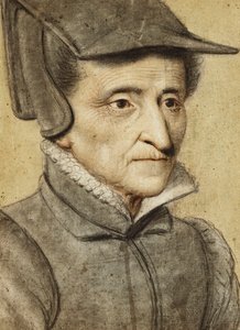 歳の女性の肖像画の頭 作： Nicolas Lagneau or Lanneau