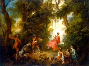 スイング」、1730年代。 作： Nicolas Lancret