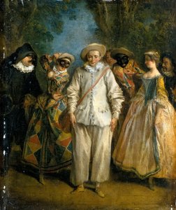 コメディアデラルテの俳優 作： Nicolas Lancret