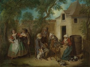 人類の四世：老年、1735年頃 作： Nicolas Lancret