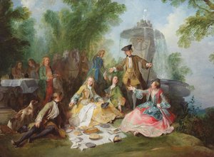 狩猟党の食事c。 1737