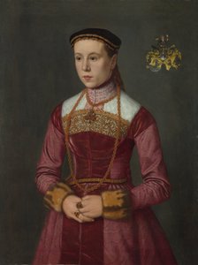 若い女性の肖像、ca 1561 作： Nicolas Neufchatel