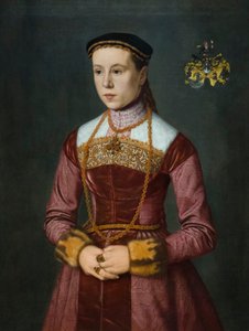 ヴォルフガング・フルターの妻、スザンナ・シュテファン、1560年代初期（油彩・カンヴァス） 作： Nicolas Neufchatel