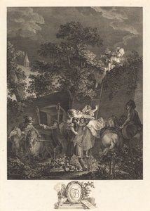 夜行性の誘拐 作： Nicolas Ponce after Pierre Antoine Baudouin