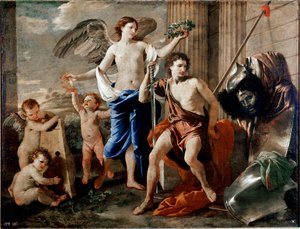 デビッドの勝利。ニコラ・プッサンの絵画 作： Nicolas Poussin