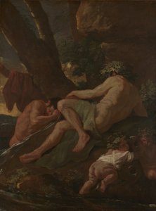 Pactolusの源でミダス洗浄、ca。 1627年。 作： Nicolas Poussin