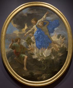 モーセと燃える茂み 作： Nicolas Poussin