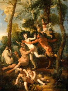 パンとシリンクス、1637 作： Nicolas Poussin