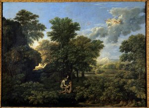 春または地球の楽園。ニコラ・プッサンの絵画 作： Nicolas Poussin