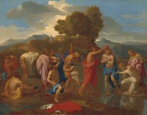キリストのバプテスマ 作： Nicolas Poussin