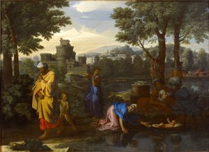 The Exposition of Moses, 1654 作： Nicolas Poussin