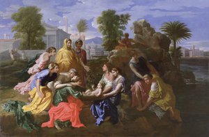 モーゼの発見（油彩・キャンバス） 作： Nicolas Poussin