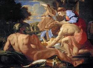モーセの発見、1624年。 作： Nicolas Poussin