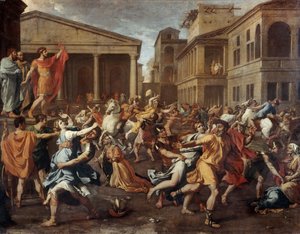 サビーネの女性のレイプ 作： Nicolas Poussin