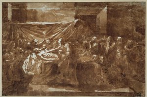 極端な油注ぎ。ニコラ・プッサンの絵 作： Nicolas Poussin