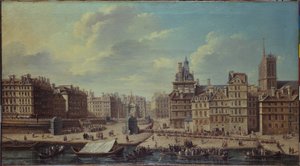 1746年7月、王太子の娘マリーテレーズ王女誕生の際にグレーヴ広場で行われた祝祭 作： Nicolas Raguenet