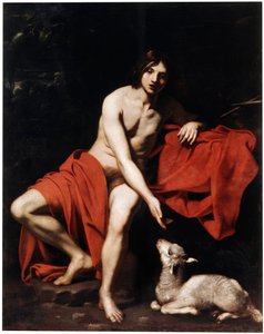荒野の洗礼者聖ヨハネ、c1615-c1620 作： Nicolas Regnier