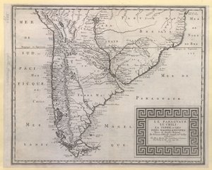 パラグアイチリ。LA TERRE, et LES ISLES MAGELLANICQUES.Taken from various Relations / N. SANSON d