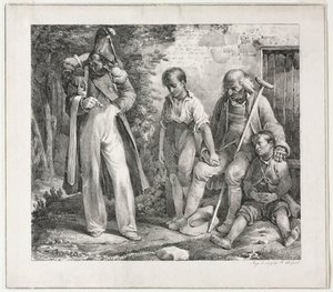 1819年、施しを乞う。