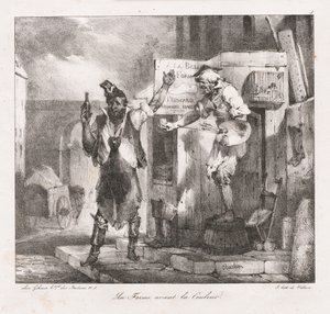Charletによるリトグラフのスケッチ: 色の前にフォーム 作： Nicolas Toussaint Charlet