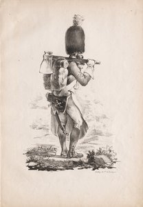 ミリタリーコスチューム：歩兵サッパー、1817-1818。 作： Nicolas Toussaint Charlet