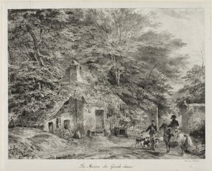 賭博師のコテージ（1826年のアルバムより 作： Nicolas Toussaint Charlet