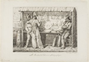 リトグラフの売り手 作： Nicolas Toussaint Charlet