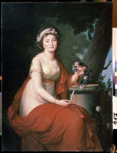「タチアナ・ユスポワ伯爵夫人の肖像」（タチアナ・ユスポワ伯爵夫人） ニコラス・ド・クルテイユ作（1768-c.1830） 国立美術館アルハンゲリスコエ・エステート、モスクワ 作： Nicolas de Courteille