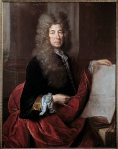 ジュール・アルドゥアン・マンサール（1646年～1708年）の肖像 ニコラ・ド・ラルジリエール（1656年～1746年）による絵画 17世紀 メッツ、Musee des Beaux Arts 作： Nicolas de Largillière