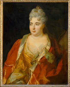 ブイヨン公爵夫人マリー＝アンヌ・マンチーニとされる女性の肖像画。 作： ニコラ・ド・ラルジリエール