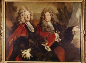 1702年に選出されたアルダーマンヒューグデノットとアルダーマンブエの肖像 作： Nicolas de Largillière