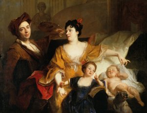家族と画家の自画像 1704年頃 油彩・カンヴァス 作： ニコラ・ド・ラルジリエール