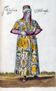 トルコのユダヤ人女性（イラスト 作： Nicolas de Nicolay