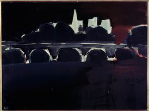 夜のパリの眺め