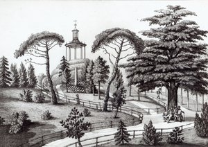 フランソワオーベルタン（177383-1821）によって彫刻された、パリの植物園の迷宮 作： Nicolas the Younger Huet