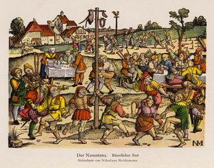田舎のお祭りでのノーズダンス（カラーリソ） 作： Nicolaus Meldemann
