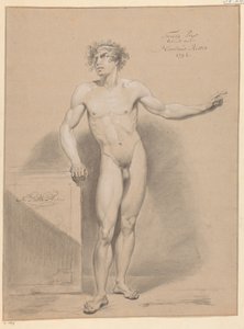 男性立裸体 正面から見た (2等賞 1796) 作： Nicolaus Ritter jr.